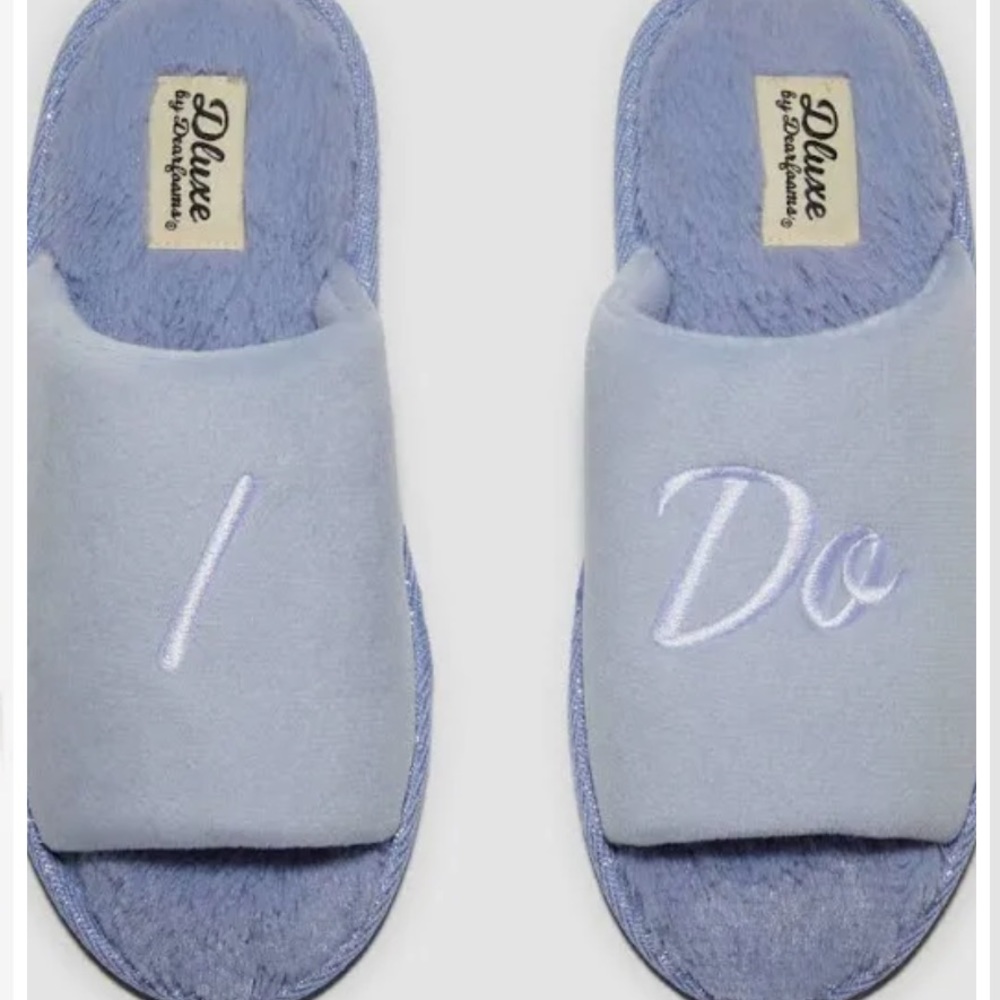 Dluxe By Dearfoams Women’s “I Do” Wedding Slippers